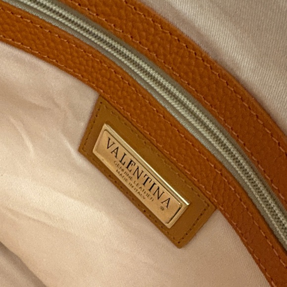 Valentina Rich Tan Shoulder Bag, Genuine Leather, Made in Italy - Picture 7 of 16